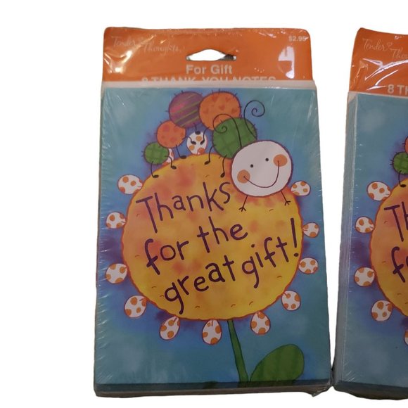 Tender Thoughts Gift Thank You Cards with Envelopes, 4x6 in 8 pk Lot of 2 New - Picture 2 of 4